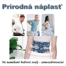 Samozahrievacia prírodná náplasť na bedrovú chrbticu - až 40° C
