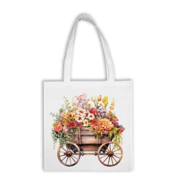 Bavlnená taška - Kvety 7